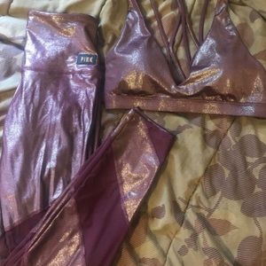 Women’s Pink Yoga mesh set